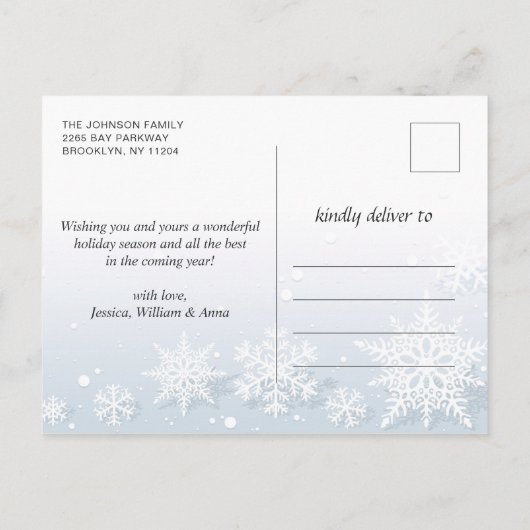 Feestdagen voor het aanpassen van het adres Kerstm Aankondigingskaart (Achterkant)