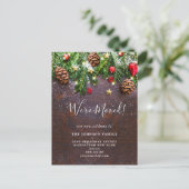 Feestdagen voor het aanpassen van het adres Kerstm Aankondigingskaart (Staand voorkant)