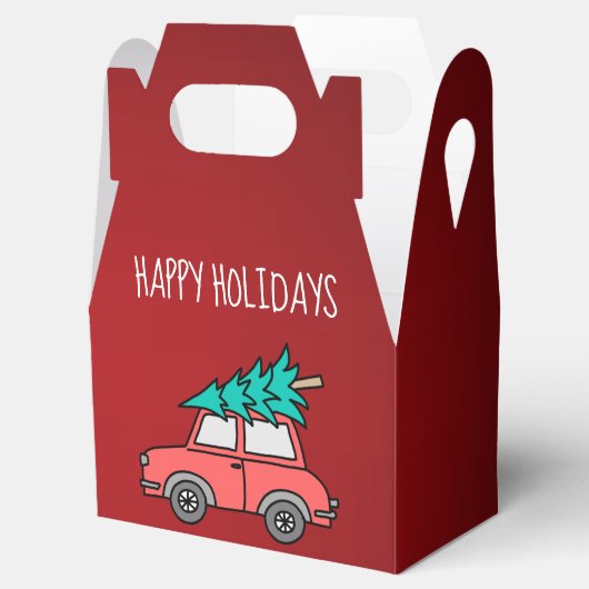 Feestdagen voor kerstbomen bedankdoosjes (Geopend)