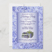 Feestdagen voor kerstcadeautjes blauw kristal kaart (Voorkant)