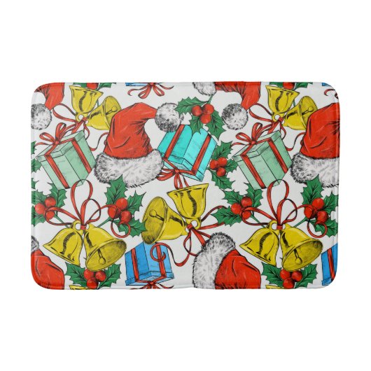 Feestdagen voor kerstcadeautjes Roodkerstkerstkers Badmat (Voorkant)