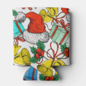 Feestdagen voor kerstcadeautjes Roodkerstkerstkers Blikjeskoeler (Achterkant)