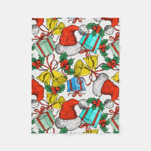 Feestdagen voor kerstcadeautjes Roodkerstkerstkers Fleece Deken (Voorkant)