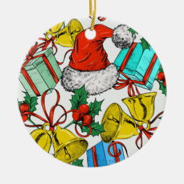 Feestdagen voor kerstcadeautjes Roodkerstkerstkers Keramisch Ornament