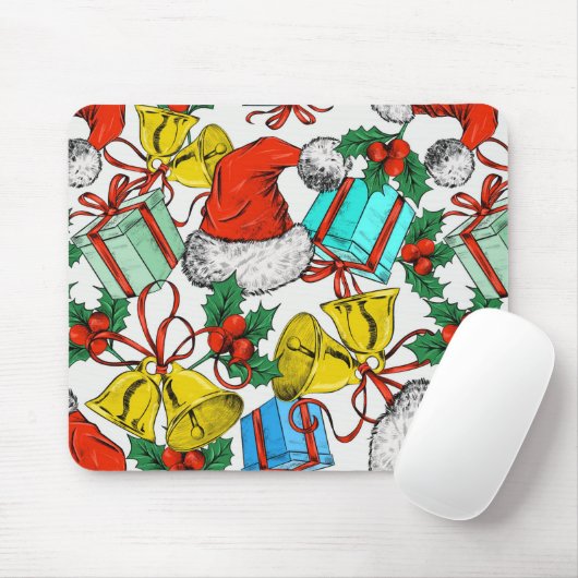 Feestdagen voor kerstcadeautjes Roodkerstkerstkers Muismat (Met muis)