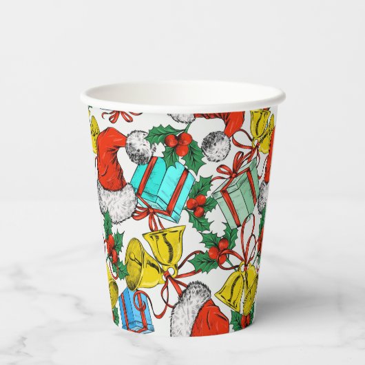 Feestdagen voor kerstcadeautjes Roodkerstkerstkers Papieren Bekers (Achterkant)