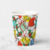 Feestdagen voor kerstcadeautjes Roodkerstkerstkers Papieren Bekers (Links)