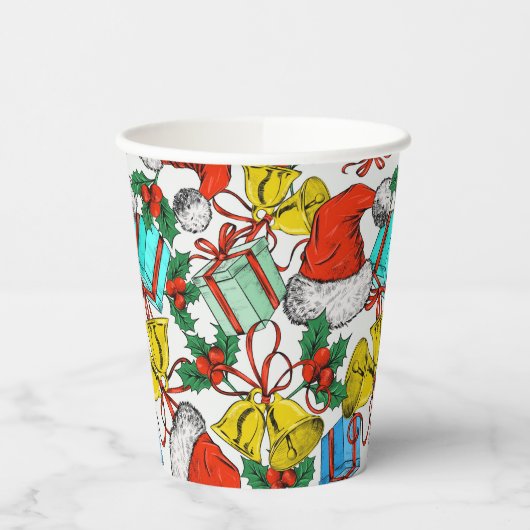 Feestdagen voor kerstcadeautjes Roodkerstkerstkers Papieren Bekers (Links)