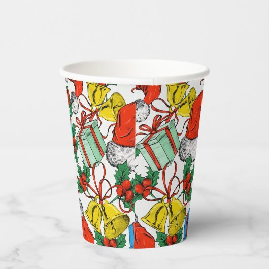 Feestdagen voor kerstcadeautjes Roodkerstkerstkers Papieren Bekers (Rechts)