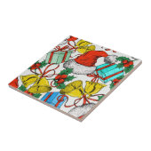 Feestdagen voor kerstcadeautjes Roodkerstkerstkers Tegeltje (Zijkant)