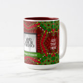 Feestdagen voor kerstdagen Aangepaste foto-Mok Tweekleurige Koffiemok (Voorkant rechts)