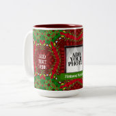 Feestdagen voor kerstdagen Aangepaste foto-Mok Tweekleurige Koffiemok (Voorkant links)