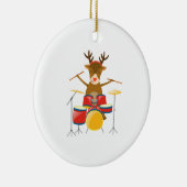 Feestdagen voor kerstdrummer rendierdrumset keramisch ornament (Rechts)