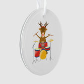 Feestdagen voor kerstdrummer rendierdrumset ornament (voorkant)