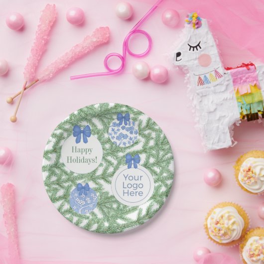 Feestdagen voor kerstfeestdagen van klanten papieren bordje (Feest)