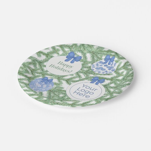 Feestdagen voor kerstfeestdagen van klanten papieren bordje (Gekanteld)