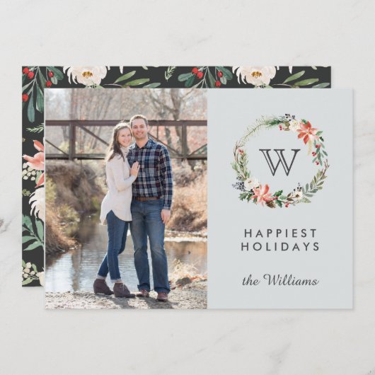 Feestdagen voor kerstfoto's kaart (Voorkant / Achterkant)