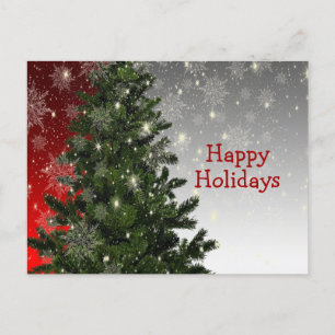 Feestdagen voor kerstgroene roodgroet briefkaart