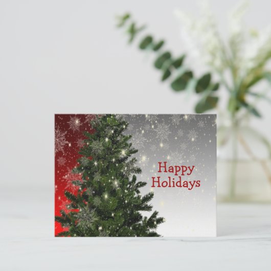 Feestdagen voor kerstgroene roodgroet briefkaart (Staand voorkant)