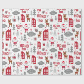 Feestdagen voor kerstkerstkerstkerstkerstkerstkers cadeaupapier (Vlak)