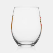 Feestdagen voor prettige kerstfeestjes wijnglas zonder voet (Rechts)