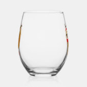 Feestdagen voor prettige kerstfeestjes wijnglas zonder voet (Links)