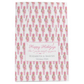 Feestdagen voor prettige kerstpasta met roze voedi medium cadeauzakje (Voorkant)