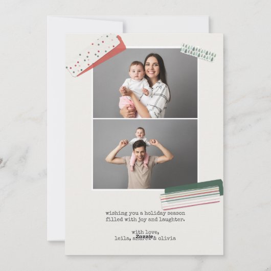 Feestdagen voor scrapbooting | Festive 3 foto Feestdagenkaart (Achterkant)