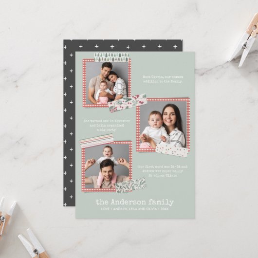 Feestdagen voor scrapbooting | Jaar in review 3 fo Kaart (Voorkant / Achterkant in situ)