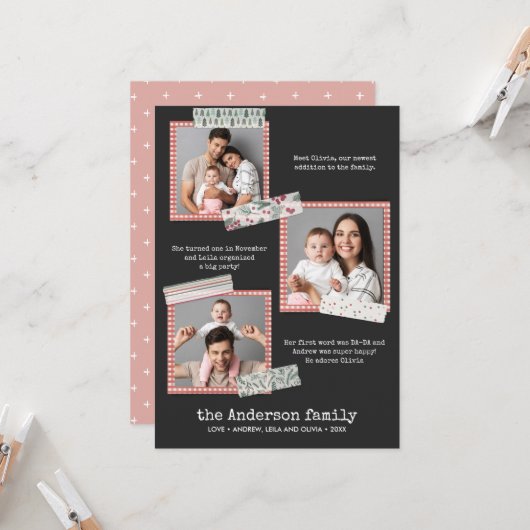 Feestdagen voor scrapbooting | Jaar in review 3 fo Kaart (Voorkant / Achterkant in situ)