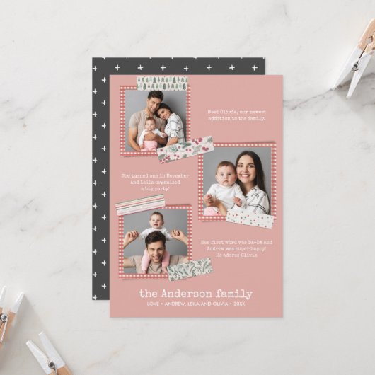 Feestdagen voor scrapbooting | Jaar in review 3 fo Kaart (Voorkant / Achterkant in situ)