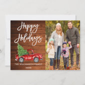 Feestdagen  vrachtwagenfoto van Houtpenseel Feestdagenkaart (Voorkant)