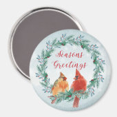 Feestdagen - WC Wreator met kardinaalhaar Magneet (Voorkant / Achterkant)