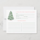 Feestdagen-weduwenkast roze en groene kaart (Voorkant)