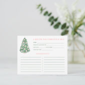 Feestdagen-weduwenkast roze en groene kaart (Staand voorkant)