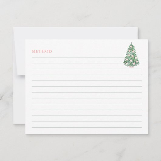 Feestdagen-weduwenkast roze en groene kaart (Achterkant)