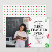 Feestdagen Wensen aan Docent Feestdagenkaart (Voorkant / Achterkant)