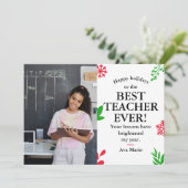 Feestdagen Wensen aan Docent Feestdagenkaart (Staand voorkant)