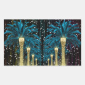 Feestdagen Winter Palm Rechthoekige Sticker (Voorkant)