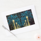 Feestdagen Winter Palm Rechthoekige Sticker (Envelop)