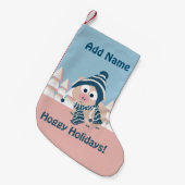 Feestdagen! Winter Pig Kleine Kerstsok (Voorkant (Hangend))