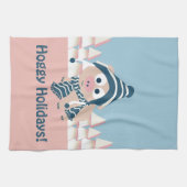 Feestdagen! Winter Pig Theedoek (Horizontaal)