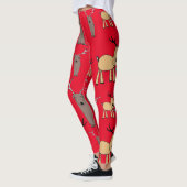Feestdagen winterrendierrendierrendierentuin | Ker Leggings (Links)
