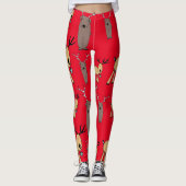 Feestdagen winterrendierrendierrendierentuin | Ker Leggings (Voorkant)