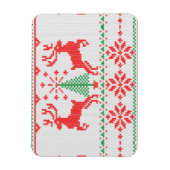 Feestdagen wit gebreid lelijk sweater ho hert magneet (Verticaal)