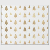 Feestdagen witte kerstboom cadeaupapier (Vlak)