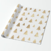 Feestdagen witte kerstboom cadeaupapier (Uitgerold)