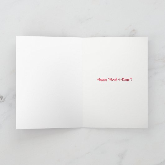 Feestdagen Wolf in de sneeuw Kaart (Binnen)