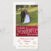 Feestdagen Wonderlijkste Tijd Feestdagenkaart (Voorkant / Achterkant)