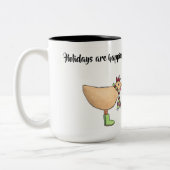 Feestdagen zijn gelukkiger met de Mok van kippen (Links)